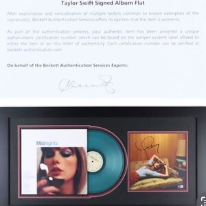 Taylor Swift Signed inner sleeve with Framed vinyl with authenticity COA